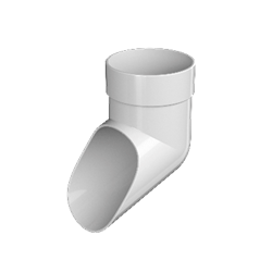 ТН ОПТИМА слив трубы (D120/80), белый, шт 10209