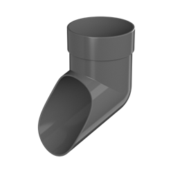 ТН ОПТИМА слив трубы (D120/80), серый, шт. 10220