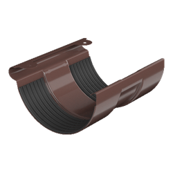 ТН МВС Стандарт 125/90 мм, соединитель желоба, коричневый, шт. 10247