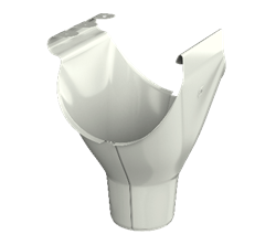 ТН МВС 125/90 мм, воронка желоба, белый, шт. 10267