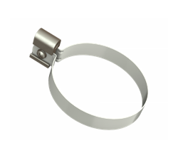 ТН МВС 125/90 мм, хомут трубы, белый, шт. 10271