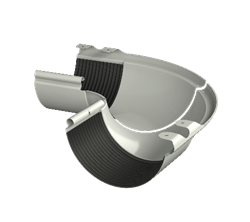 ТН МВС 125/90 мм, внешний угол желоба, регулируемый 100 -165°, белый, шт. 10272