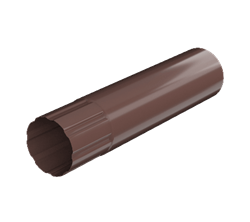 ТН МВС 125/90 мм, водосточная труба металлическая (1 м), коричневый, шт. 10282