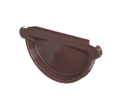ТН МВС 125/90 мм, заглушка желоба универсальная, коричневый, шт. 10287