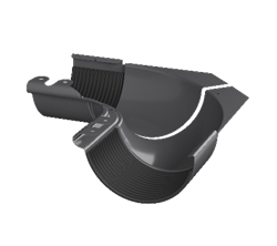 ТН МВС 125/90 мм, внутренний угол желоба, регулируемый 100 -165°, графитово-серый, шт. 10294