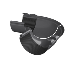 ТН МВС 125/90 мм, внешний угол желоба, регулируемый 100 -165°, графитово-серый, шт. 10302