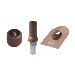 Комплект вентиляции для гибкой черепицы 125/160, коричневый, шт 10306