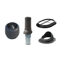 Комплект вентиляции СКАТ 125/160, серый, шт 140884