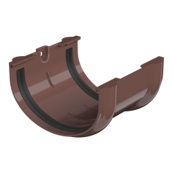 ТН ОПТИМА соединитель желоба (D120/80), коричневый, шт 10413