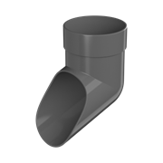 ТН ОПТИМА слив трубы (D120/80), серый, шт. 10220