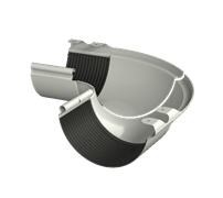ТН МВС 125/90 мм, внешний угол желоба, регулируемый 100 -165°, белый, шт. 10272
