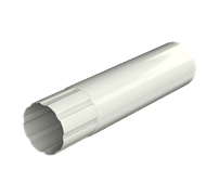 ТН МВС 125/90 мм, водосточная труба металлическая (1 м), белый, шт. 10273