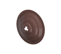 ТН МВС 125/90 мм, декоративная накладка для хомута, коричневый, упаковка 10274
