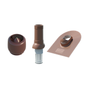 Комплект вентиляции для гибкой черепицы 125/160, коричневый, шт 10306