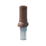 Вентиляционный выход ТЕХНОНИКОЛЬ D110/160 изолированный, коричневый, шт 10307