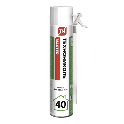 Пена монтажная ТЕХНОНИКОЛЬ 40 MASTER бытовая, 1000 мл, шт. 10830
